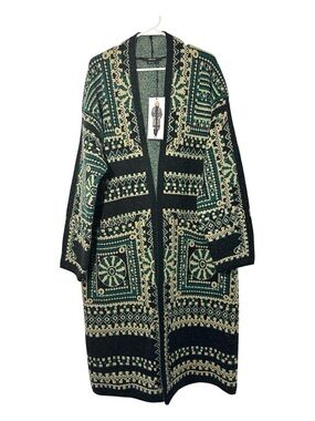 NWT Vertigo Long Sweater Jacket Size Large